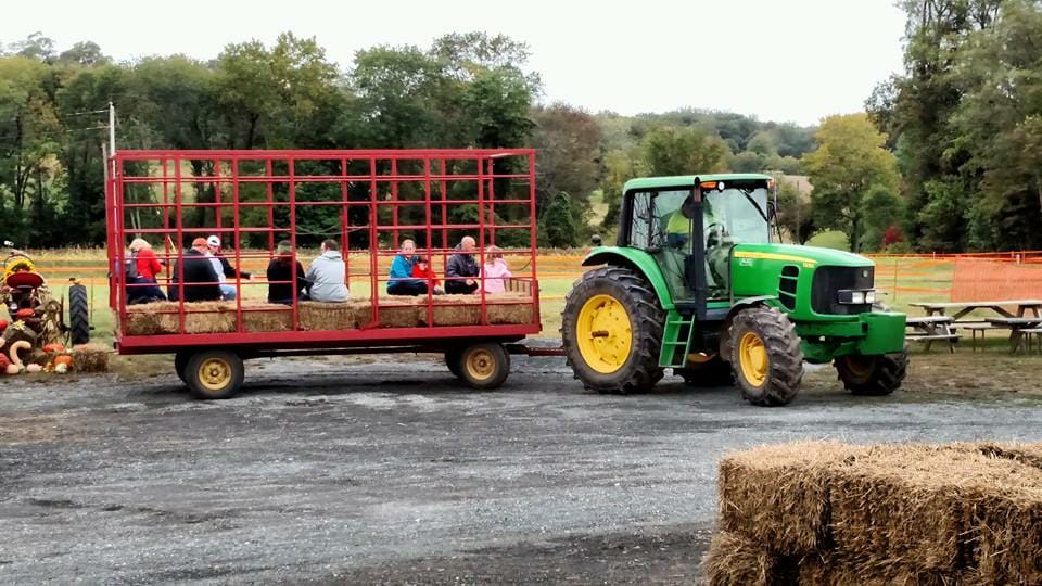 hayride to the pumpkin patch